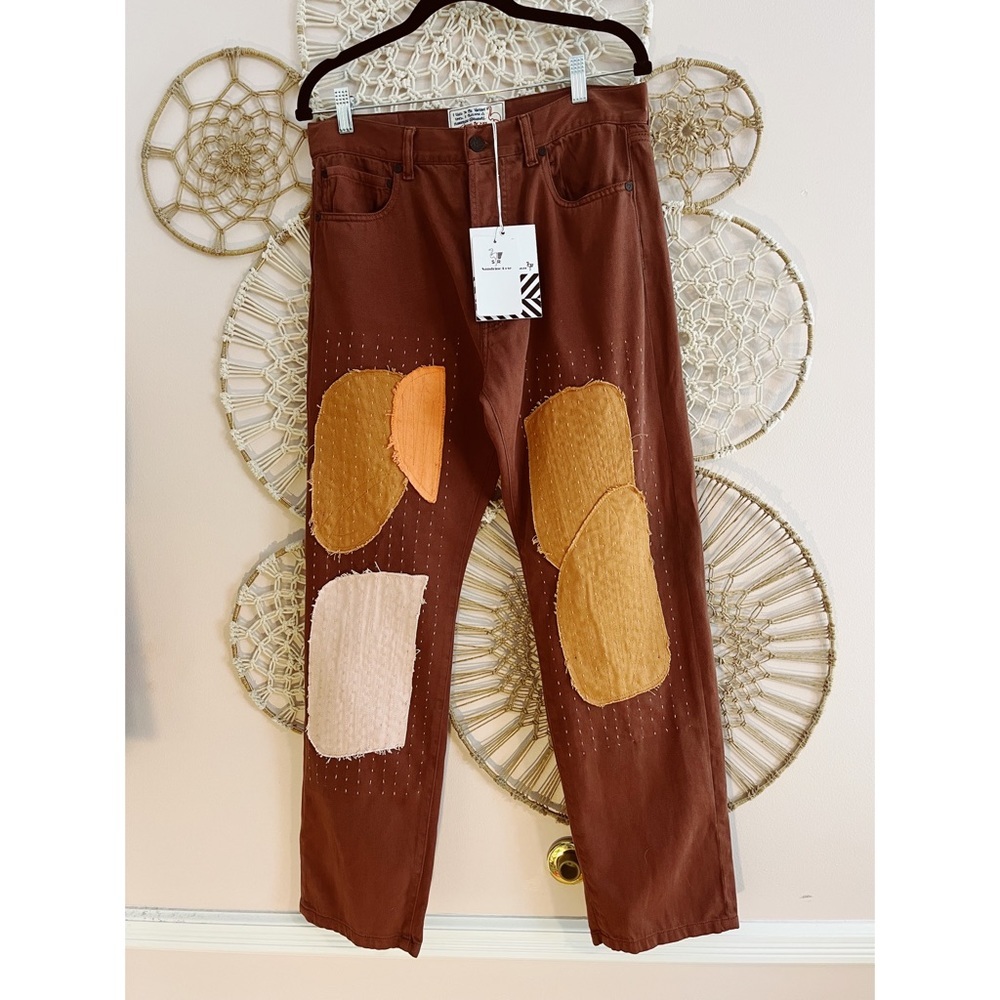 Free People X Sandrine Rose Patchwork Jeans